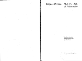 Jacques Derrida MAR G in S of Philosophy