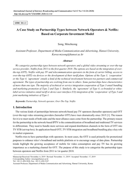 A Case Study on Partnership Types Between Network Operators & Netflix