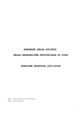 Anagrafe Delle Societa' Della Delegazione