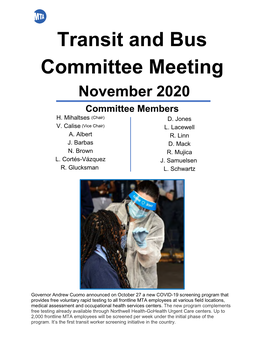 Transit and Bus Committee Meeting November 2020