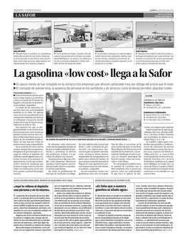 La Gasolina «Low Cost» Llega a La Safor