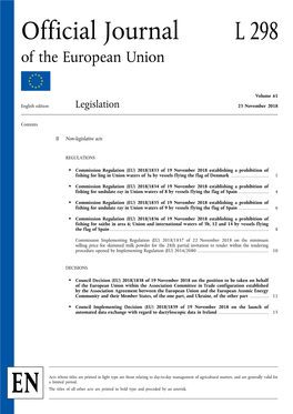Official Journal L 298 of the European Union