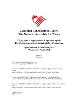 Cynulliad Cenedlaethol Cymru the National Assembly for Wales