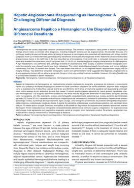 Hepatic Angiosarcoma Masquerading As Hemangioma