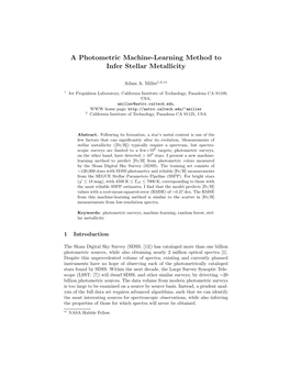 A Photometric Machine-Learning Method to Infer Stellar Metallicity