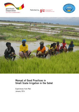 Manual of Good Practices in Small Scale Irrigation in the Sahel