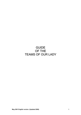 Guide of the Teams of Our Lady