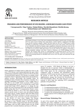 Issn: 0975-833X Research Article