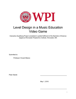 Level Design in a Music Education Video Game