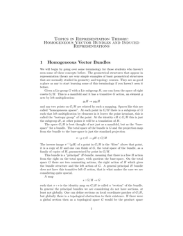 Homogeneous Vector Bundles and Induced Representations