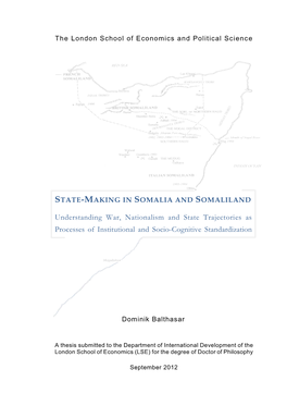 State-Making in Somalia and Somaliland