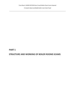 Part 1 Structure and Working of Boiler Rooms Scams