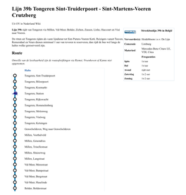 Lijn 39B Tongeren Sint-Truiderpoort - Sint-Martens-Voeren Crutzberg