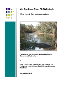 Mid Goulburn River FLOWS Study