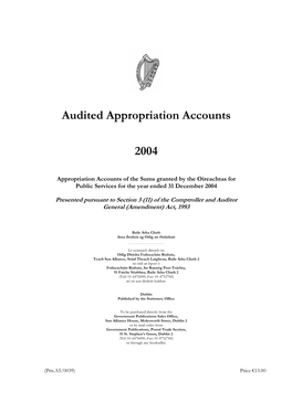 Audited Appropriation Accounts 2004