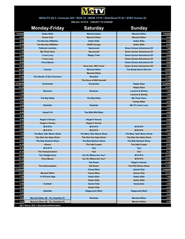 Metv Chicago Schedule Fall 2010