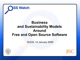 Business and Sustainability Models Around Free and Open Source Software