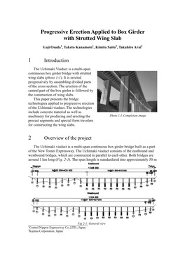 Progressive Erection Applied to Box Girder with Strutted Wing Slab