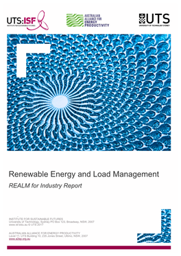 Renewable Energy and Load Management REALM for Industry Report