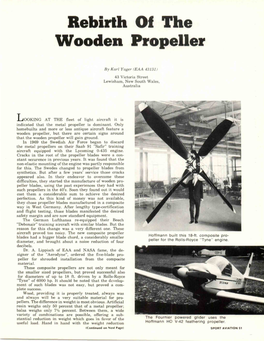 Rebirth of the Wooden Propeller