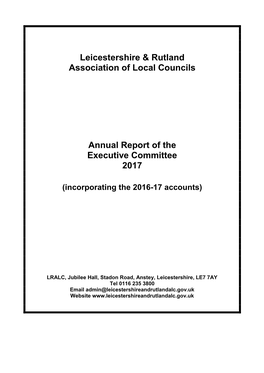 Annual Report of the Executive Committee 2017
