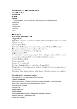 NAME:ETINOSA-OGBAHON OSASENAGA PHARMACOLOGY 18/MHS07/019 BCH 204 Question 1