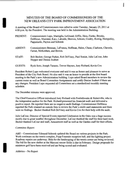 Minutes of the Board of Commissioners of the New Orleans City Park Improvement Association