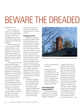 Beware the Dreaded Chimney Fire