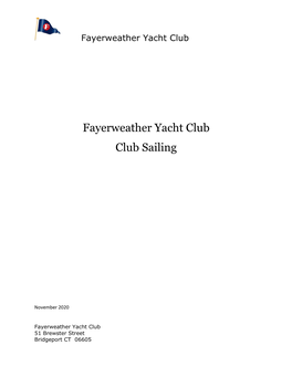 Fayerweather Yacht Club Club Sailing