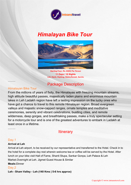 Himalayan Bike Tour