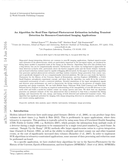 An Algorithm for Real-Time Optimal Photocurrent Estimation Including Transient Detection for Resource-Constrained Imaging Applications