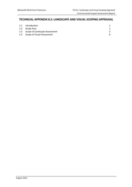 Landscape and Visual Scoping Appraisal Environmental Impact Assessment Report