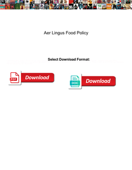 Aer Lingus Food Policy