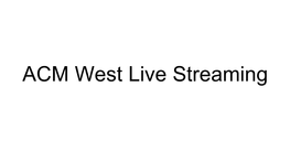 ACM West Steve Israelsky Live Streaming.Pdf