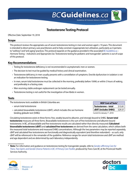 2. Testosterone Testing