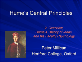 Hume's Central Principles