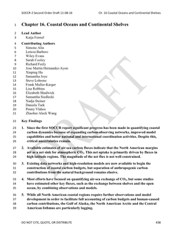 Chapter 16. Coastal Oceans and Continental Shelves