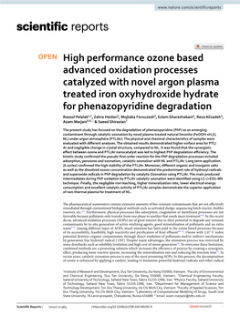 High Performance Ozone Based Advanced Oxidation Processes