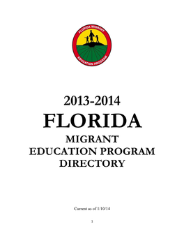 Migrant Education Program Directory