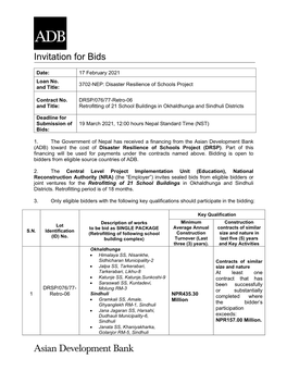 Disaster Resilience of Schools Project and Title