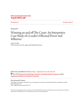 An Interpretive Case Study of a Leader's Effectual Power