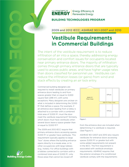 Vestibule Requirements in Commercial Buildings Vestibule Requirements in Commercial Buildings