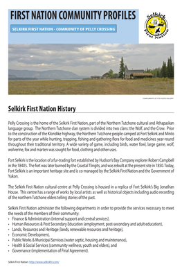 Selkirk First Nation - Community of Pelly Crossing