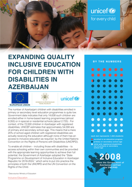 Expanding Quality Inclusive Education for Children with Disabilities in Azerbaijan