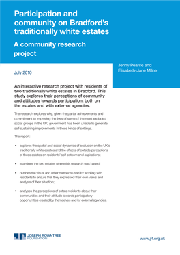 Participation and Community on Bradford's Traditionally White Estates