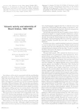 Volcanic Activity and Seismicity of Mount Erebus, 1982-1983