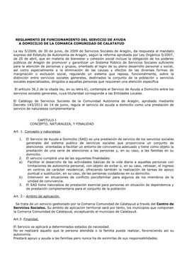 Orden Reguladora Del Servicio De Atención De