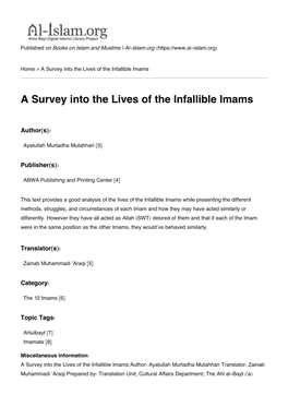 A Survey Into the Lives of the Infallible Imams