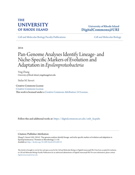 Pan-Genome Analyses Identify Lineage