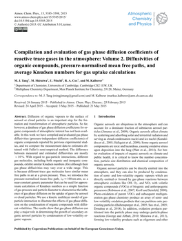 Articles Is an Important Step for the For- Mation and Transformation of Atmospheric Particles